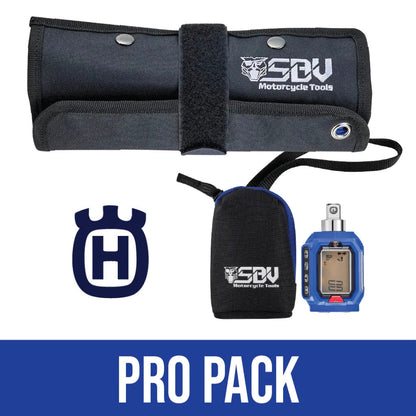 Husqvarna Pro Pack, SBVTools tool roll with Add-On Pouch and digital torque adapter